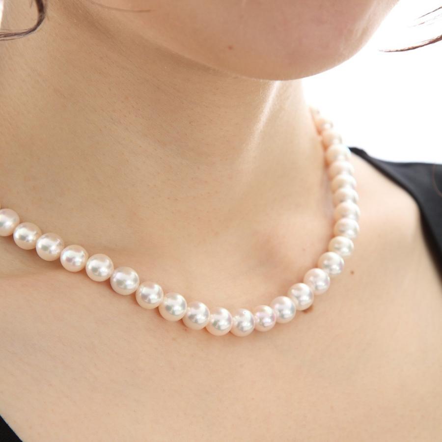 真珠 ネックレス パール ネックレス 単品 あこや 7ミリ-7.5ミリ珠 長さ 42cm 日本製 冠婚葬祭 ワンスレッド ブランド |  | 02