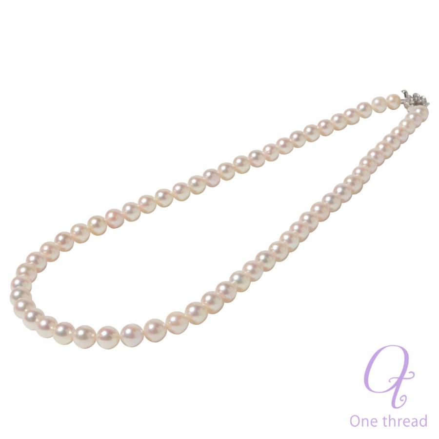 真珠 ネックレス パール ネックレス 単品 あこや 7ミリ-7.5ミリ珠 長さ 42cm 日本製 冠婚葬祭 ワンスレッド ブランド |  | 08