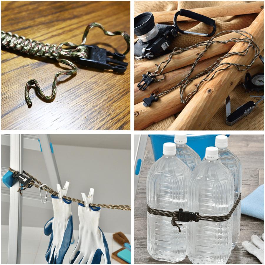 パラコードブレスレット サバイバルブレスレット 災害 防災 パラシュートコード ホイッスル ファイヤースターター マグネシウム 防災 パラシュートコード 防災士 |  | 04