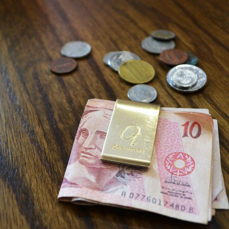 マネークリップ ワイド One thread 日本製 真鍮 ソリッドブラス ノンポリッシュ 金色 無垢 ゴールドカラー DM便対応 |  | 07