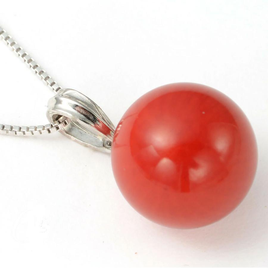 珊瑚 ネックレス 染め 海竹珊瑚 11mm珠 シルバー925 レディース ジュエリー ペンダント ギフト対応 ジュエリーケース  One thread |  | 02