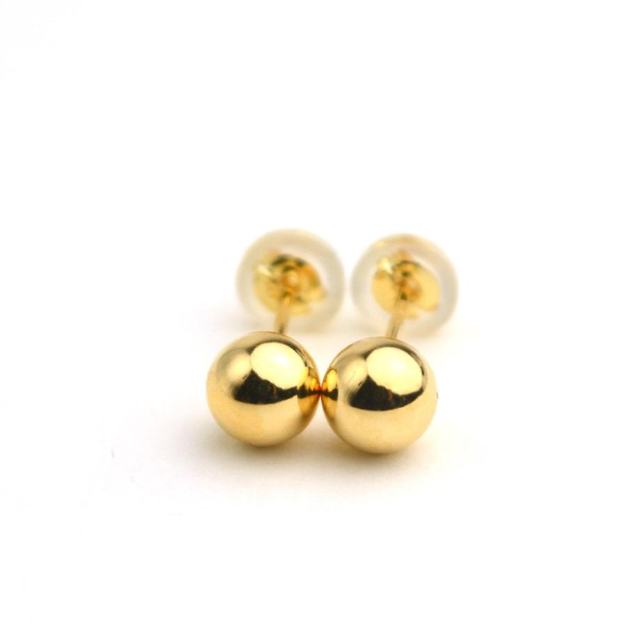 18金 ピアス K18 ピアス イエローゴールド 丸玉 シンプルピアス 5mm 5ミリタイプ One thread 日本製 ネコポス対応 |  | 04