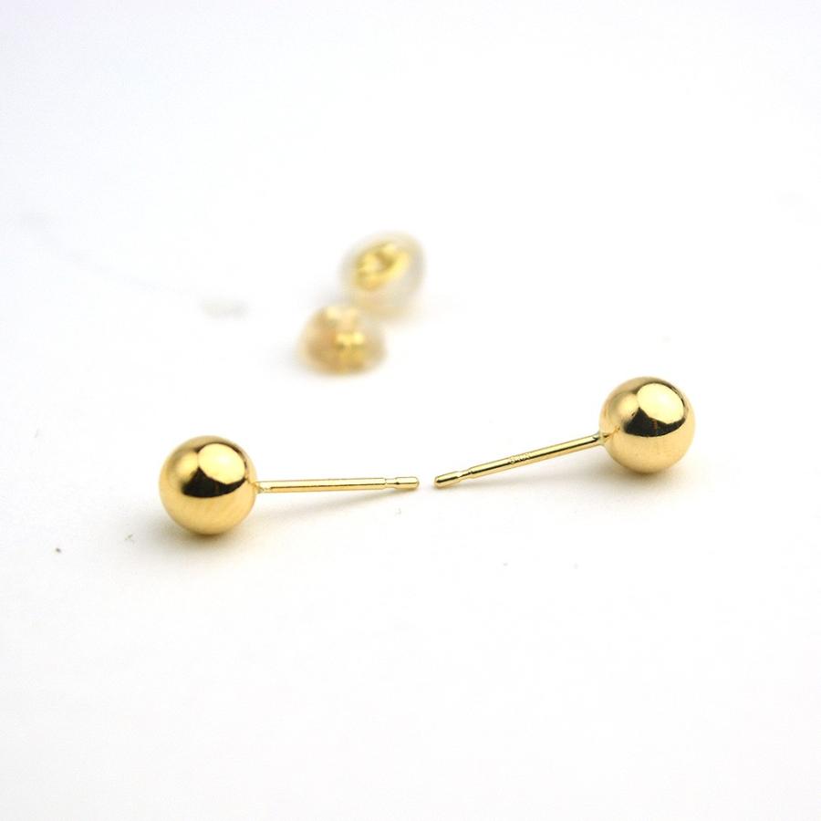 18金 ピアス K18 ピアス イエローゴールド 丸玉 シンプルピアス 5mm 5ミリタイプ One thread 日本製 ネコポス対応 |  | 07
