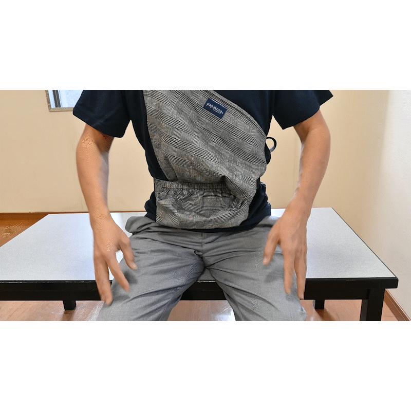 抱っこ紐 パパダッコSG 男女兼用 フリーサイズ ポケッタブル収納 軽量 簡単装着 チェック柄 プレゼント 出産祝い パパコソ 父の日 ギフト コンパクト 2本目 | papakoso | 19