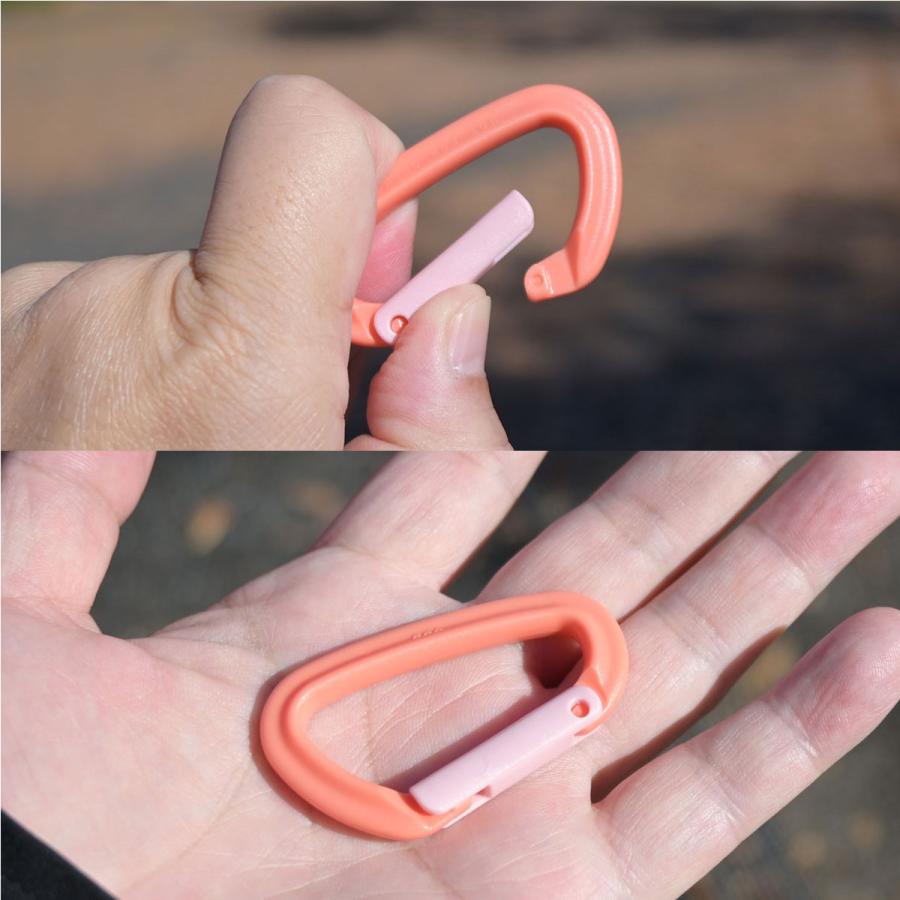 カラビナ 日本製 YKK製 樹脂カラビナ D型 55ミリ 厚さ7ミリ YKK ＹＫＫ 樹脂 錆びない 耐荷重10kg papakoso パパコソ |  | 15