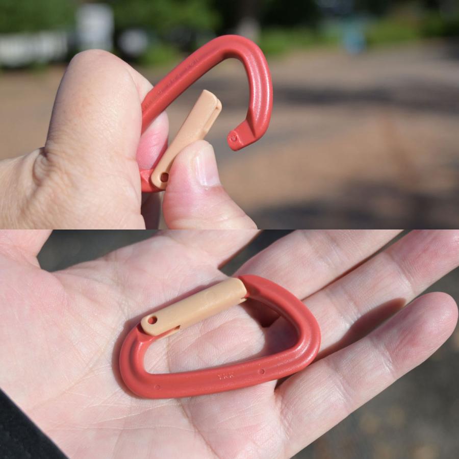 カラビナ 日本製 YKK製 樹脂カラビナ D型 55ミリ 厚さ7ミリ YKK ＹＫＫ 樹脂 錆びない 耐荷重10kg papakoso パパコソ |  | 17