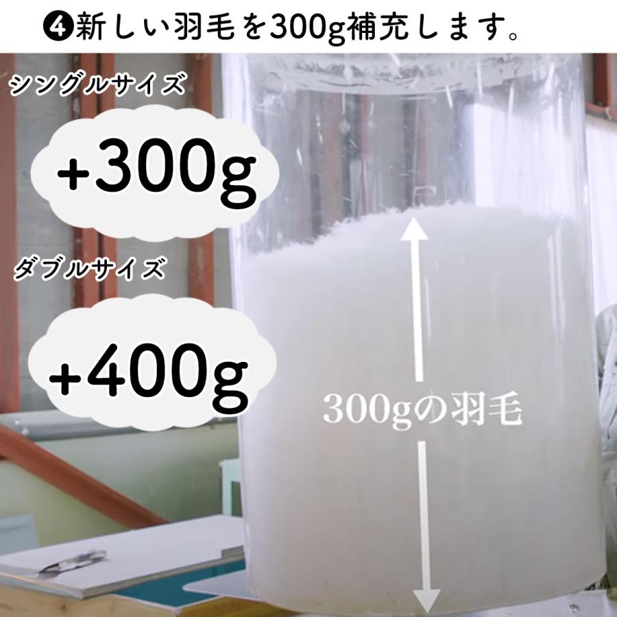 羽毛布団リフォーム スタンダード シングルサイズ 往復送料無料 羽毛布団 打ち直し リフレッシュ 立体キルト 羽毛ふとん クリーニング 日本製【納期3週間前後】 |  | 14