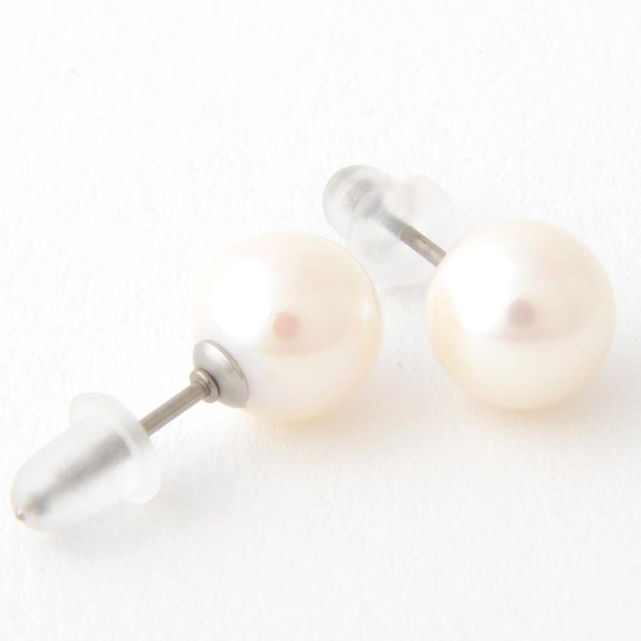パール ピアス 真珠 チタンポスト ピアス 宇和島製 日本製 あこや真珠 8.0-8.5mm珠 大珠 和珠 One thread ネコポス対応可 ワンスレッド ブランド 冠婚葬祭 |  | 06