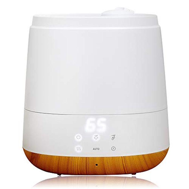 加湿器 卓上 スチーム式 ハイブリッド おしゃれ 大容量 6 0l アロマオイル対応 上部給水 最大加湿量550ml リモコン付 デジタル表 入園入学祝い