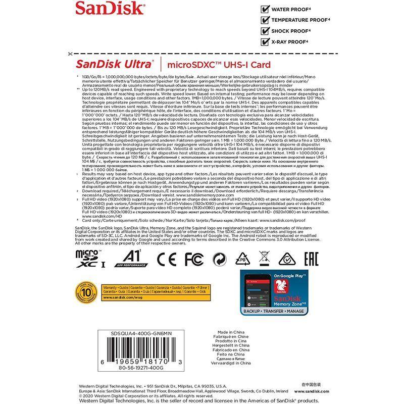 新製品情報も満載 SanDisk Ultra microSDXCカード 400GB 120MB/s UHS-I Class10  SDSQUA4-400G-GN SDカード