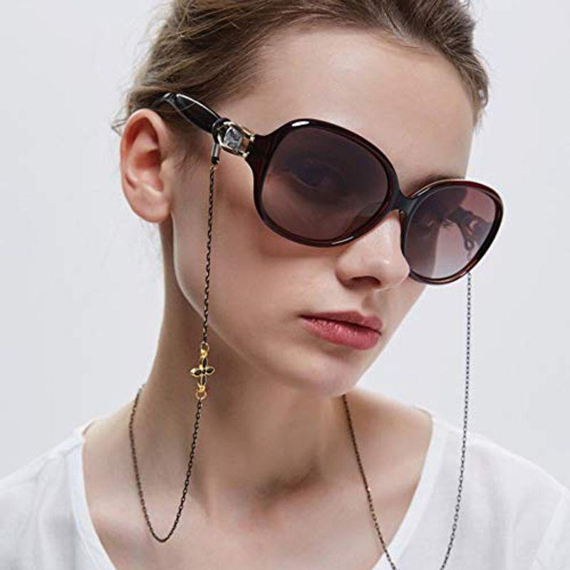 701円 春の新作シューズ満載 uoyoメガネチェーン 眼鏡チェーン レディース おしゃれ 可愛い クローバー 落下防止 花柄 人気 首掛け シンプル エレガントレディ