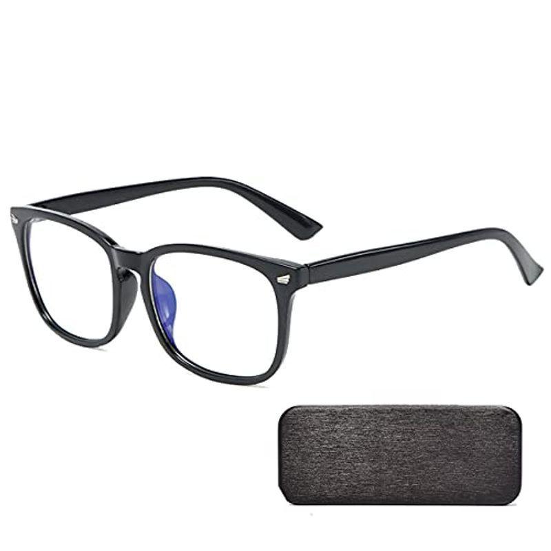 直送商品 Koutei ブルーライトカット メガネ 超軽量 Uvカット 紫外線カット 輻射防止 ブルーライト 視力保護 伊達メガネ 度なし ケース付き