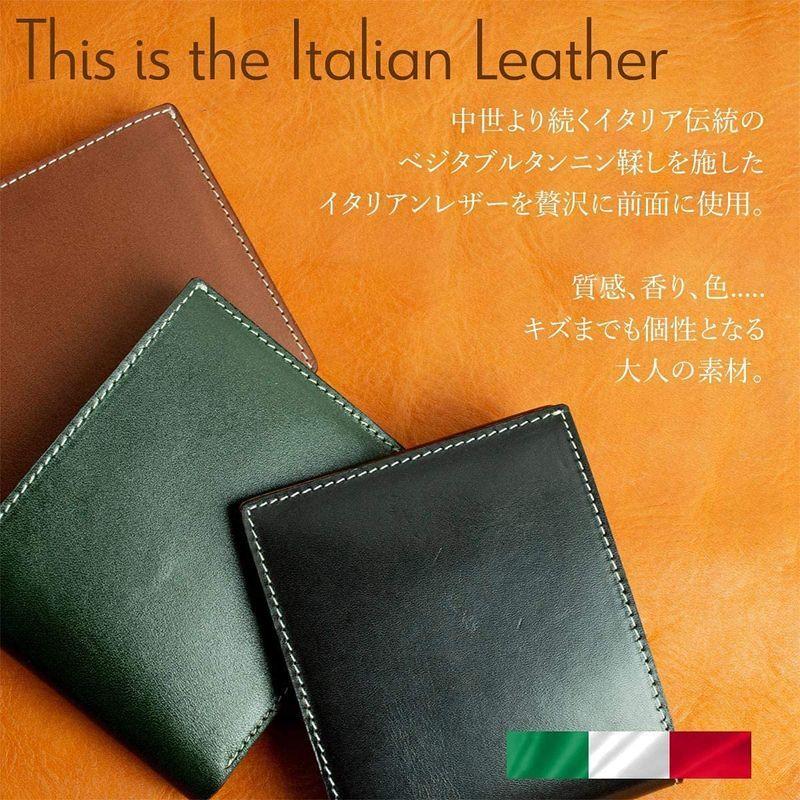 国内正規品 ヌメ革 内 イタリアンレザー 全て本革のオールレザー仕様 メンズ 二つ折り財布 Italy Tea Dom ボックス型 大 小銭入れ 二つ折り財布 Www Naprehab Com