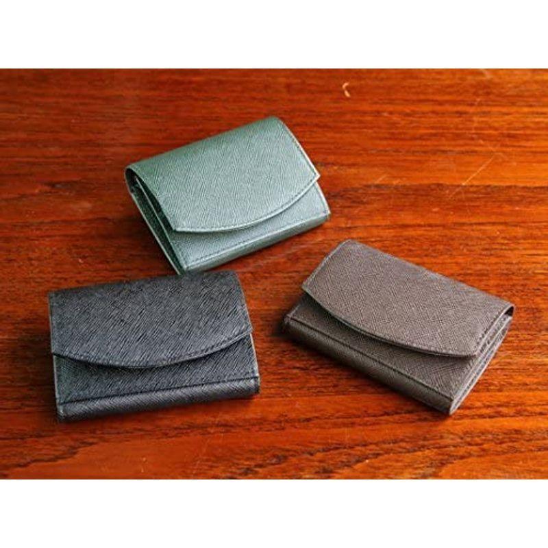 ハンモックウォレットコンパクト メンズ三つ折り財布 圧倒的小銭の取り出しやすさ (Dark Green × Green) Green メンズ三つ折り財布 圧倒的小銭の取り出しやすさ Dark ×