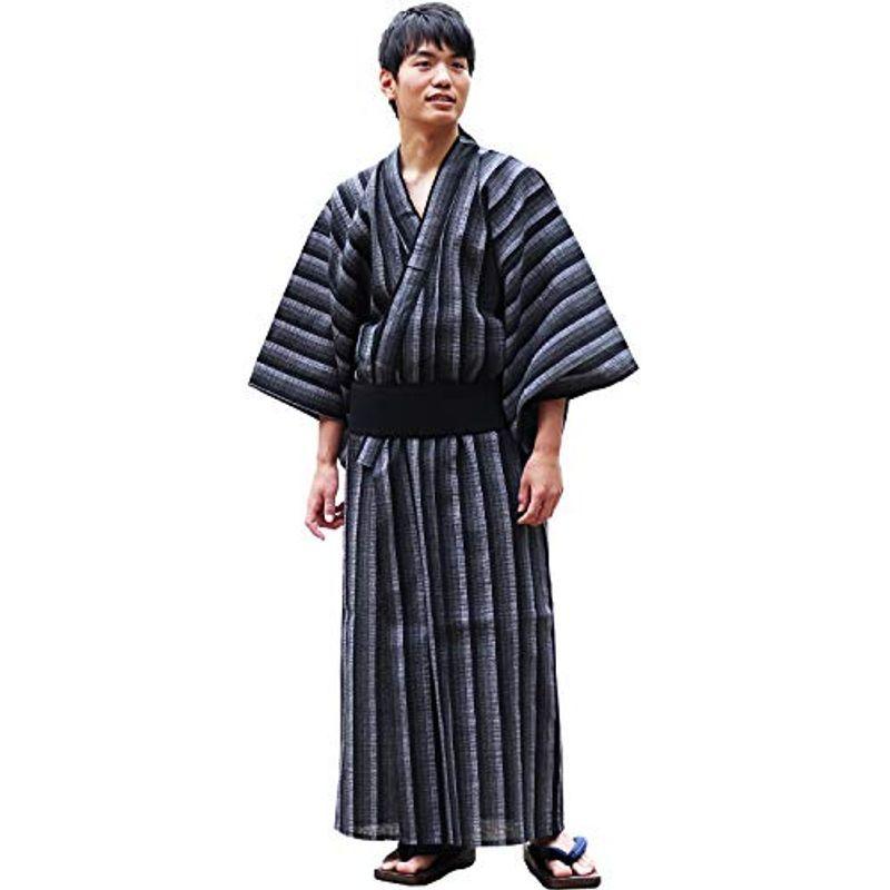1601円 人気の贈り物が ショップエスト 浴衣 角帯 2点セット ワンタッチ角帯 ストライプ柄 着物 メンズ L B柄