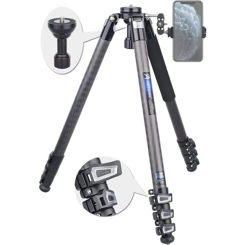 男性に人気 軽量 ロックレバー式 4段 三脚 カメラビデオ カーボン 持ち運びは便利 最大耐 最大パイプ直径32 5mm 付き 65mmボウルアダプター 三脚 Asecuador Com