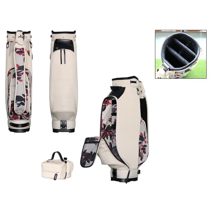 Roddio (ロッディオ) ナイロンプリント x 本革 カートバッグ ミルク