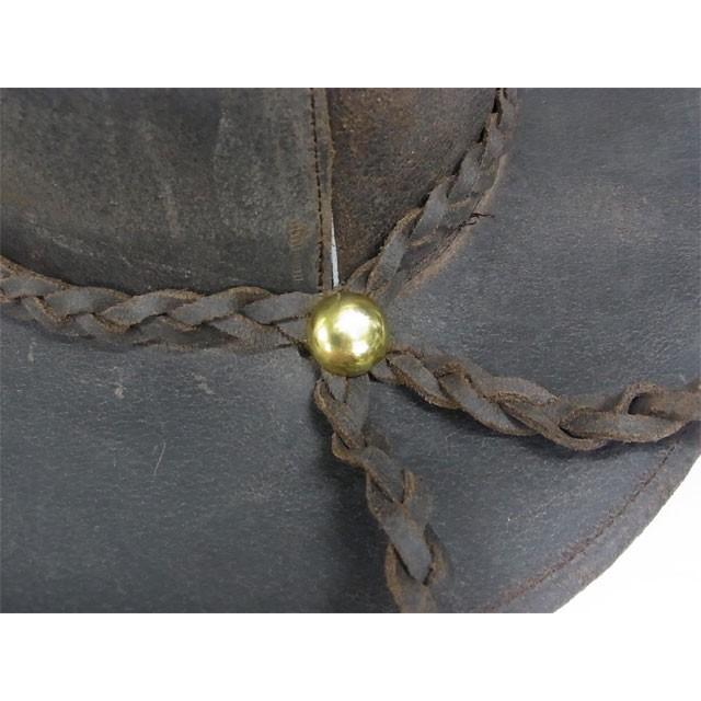 本革 ワイヤーブリム メッシュバンド レザーハット ブラック ブラウン ライトブラウン 黒 茶 メンズ 牛革 ウエスタン カウボーイ キャンプ 乗馬 衣装 送料無料 |  | 05