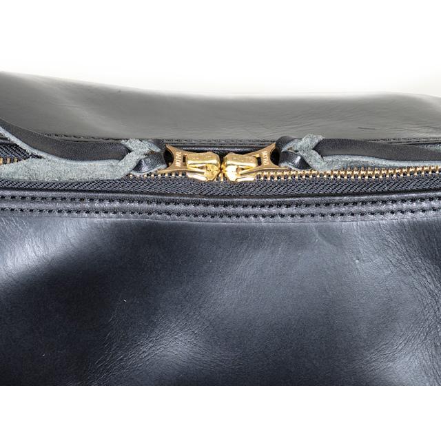 ■Inception■ 日本製 インセプション  クロムエクセルレザー バナナバッグ  ブラック バーガンデイ  黒 茶 エイジング CHROMEXCEL LEATHERの画像