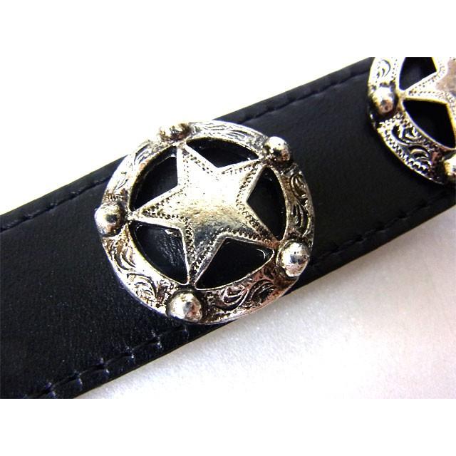 USA ローンスターコンチョ チェーン付き レザーブーツブレスレット