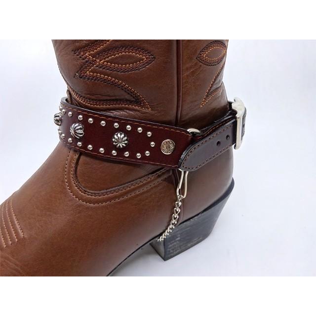 26cm　ウエスタンブーツ　USA製　ブラウン　コンチョ ベルト　P3646 26cm ウエスタンブーツ USA製 ブラウン コンチョ ベルト P3646