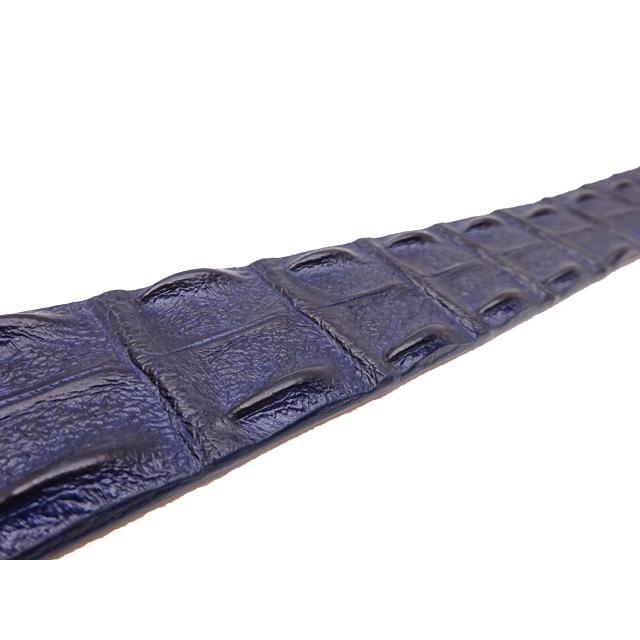 イタリア製 クロコダイル 背ワニ ベルト(40mm幅) ネイビー NAVY イタリア製 クロコダイル 背ワニ ベルト(40mm幅) ネイビー NAVY