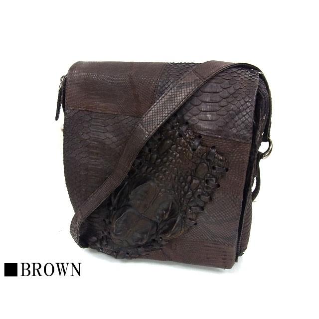 パイソン×クロコダイル×リザード パッチワーク フラップ