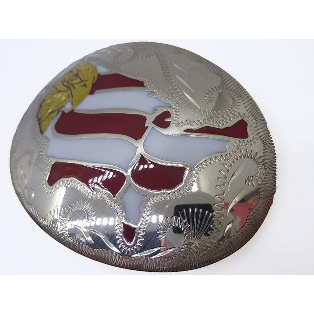 ■COLORADO SILVER STAR■ USA アメリカンフラッグ コッパー オーバルバックル 45mm幅対応 国旗 ジャーマンシルバー ウエスタン カウボーイ 衣装 送料無料 |  | 02