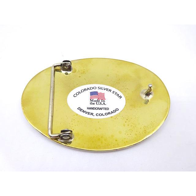 ■COLORADO SILVER STAR■ USA アメリカンフラッグ コッパー オーバルバックル 45mm幅対応 国旗 ジャーマンシルバー ウエスタン カウボーイ 衣装 送料無料 |  | 03