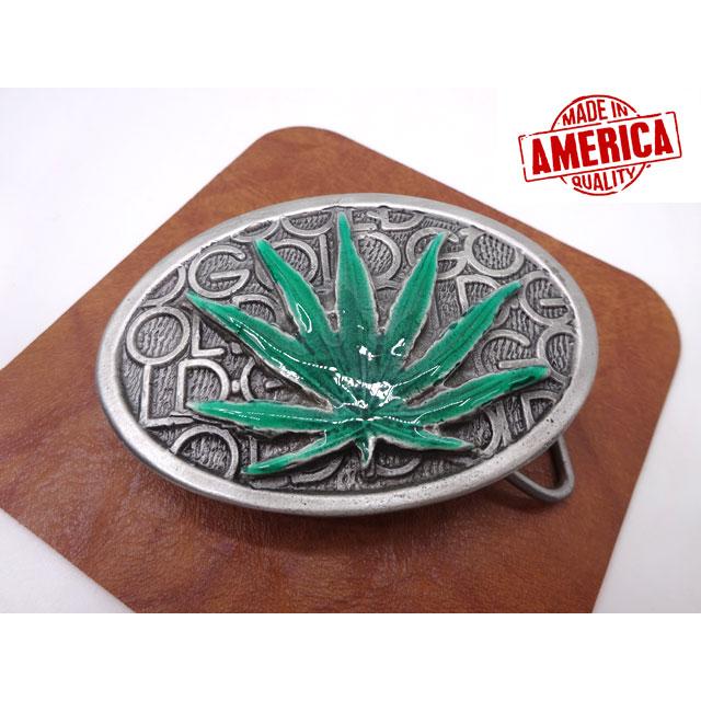 ■COLORADO SILVER STAR■ USA マリファナ ガンジャ 麻 バックル 40mm幅対応 【グリーン】 メンズ レディース アメリカン  MIDORI ネイティブ 831 | 