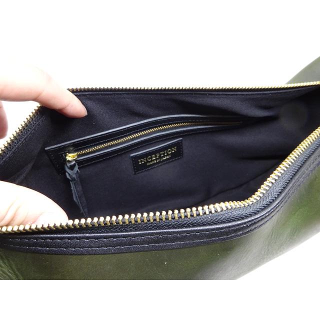 ■Inception■ 日本製 インセプション  クロムエクセルレザー バナナバッグ  グリーン 緑 ハンドメイド エイジング CHROMEXCEL LEATHERの画像