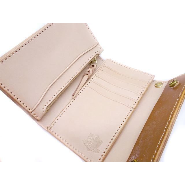 Inception 日本製 UKブライドルレザー ミドルウォレット キャメル