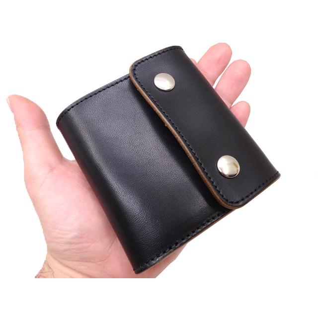 Inception 日本製 インセプション HORSE BUTT LEATHER TRUCKER WALLET  ブラック/ブラウン ホースバット トラッカーウォレット ショート｜oneandhalf｜12