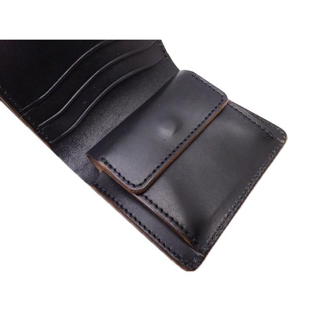 Inception 日本製 インセプション HORSE BUTT LEATHER TRUCKER WALLET  ブラック/ブラウン ホースバット トラッカーウォレット ショート｜oneandhalf｜07