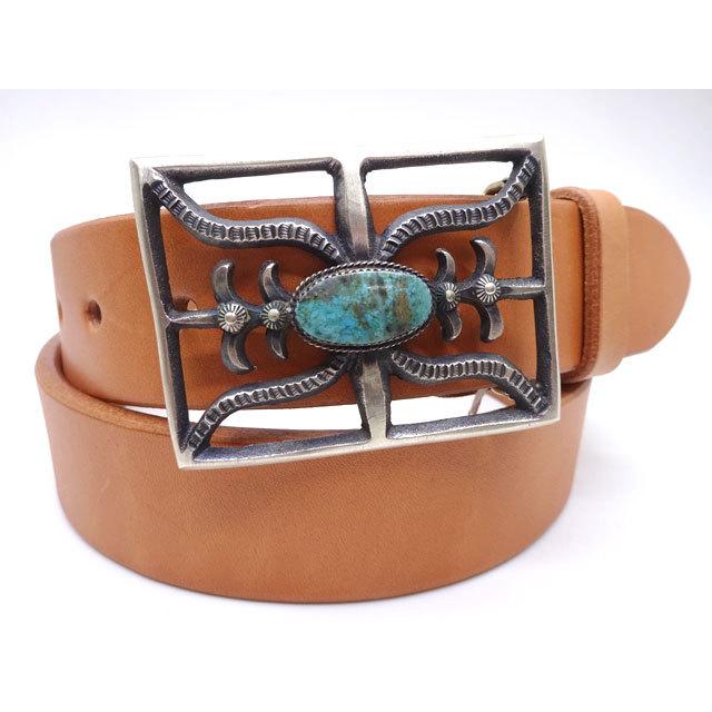 NAVAJO ナバホ クラック ターコイズ インレイ シルバー バックル NAVAJO ナバホ クラックターコイズインレイ シルバーバックル