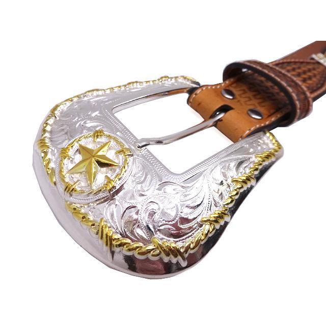 NOCONA コンチョ ローンスター バスケット バックルセット 切替