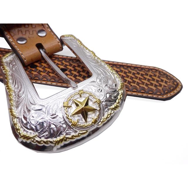 NOCONA コンチョ ローンスター バスケット バックルセット 切替