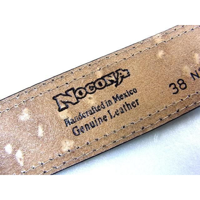NOCONA メンズ 唐草カービングスタンプ ダブルステッチ