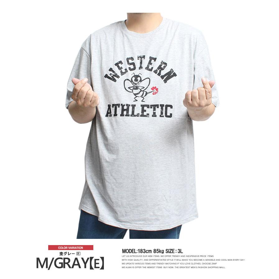 半袖 Tシャツ メンズ 大きいサイズ プリント コットン クルーネック 
