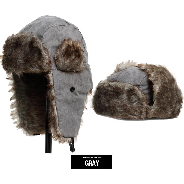 送料無料】 フェイク スウェード パイロットキャップ メンズ ファー 耳