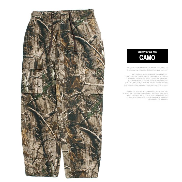 カモフラージュ　ワイドカーゴパンツ 送料無料 ワイド カーゴパンツ メンズ カモフラ タイダイ プリント