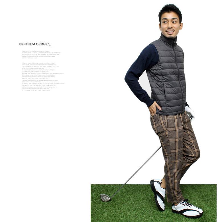 大きいサイズ メンズ 激安 ゴルフウェア コーディネート ダウンベスト
