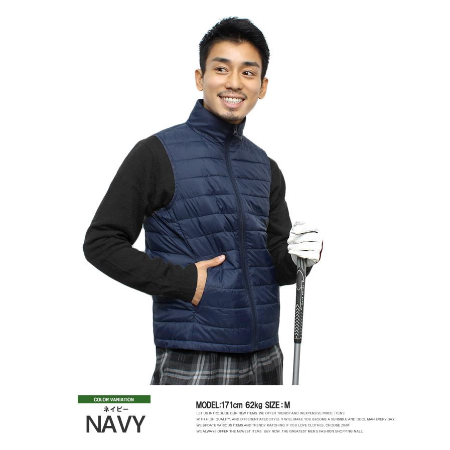 大きいサイズ メンズ 激安 ゴルフウェア コーディネート ダウンベスト