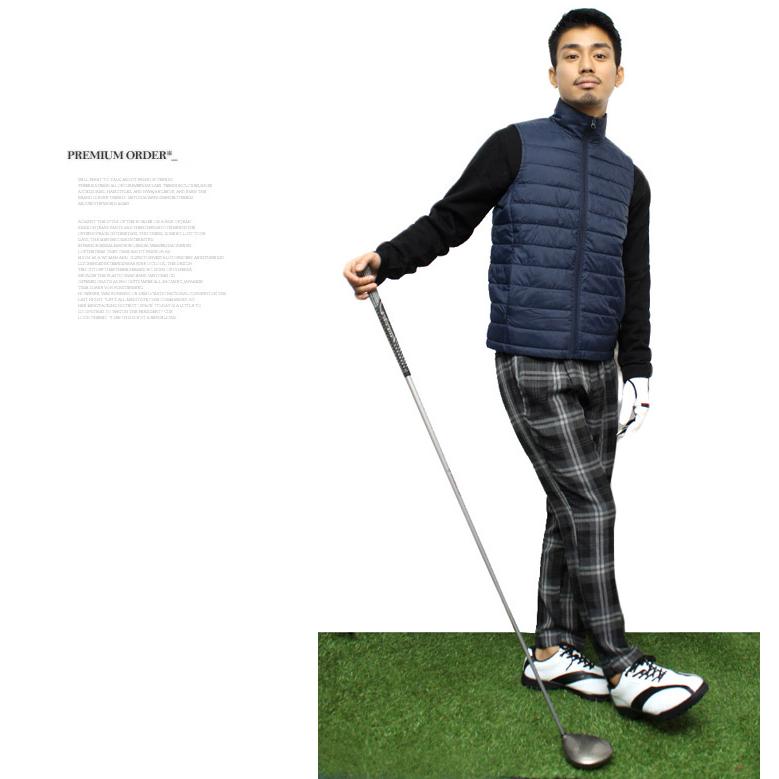 大きいサイズ メンズ 激安 ゴルフウェア コーディネート ダウンベスト