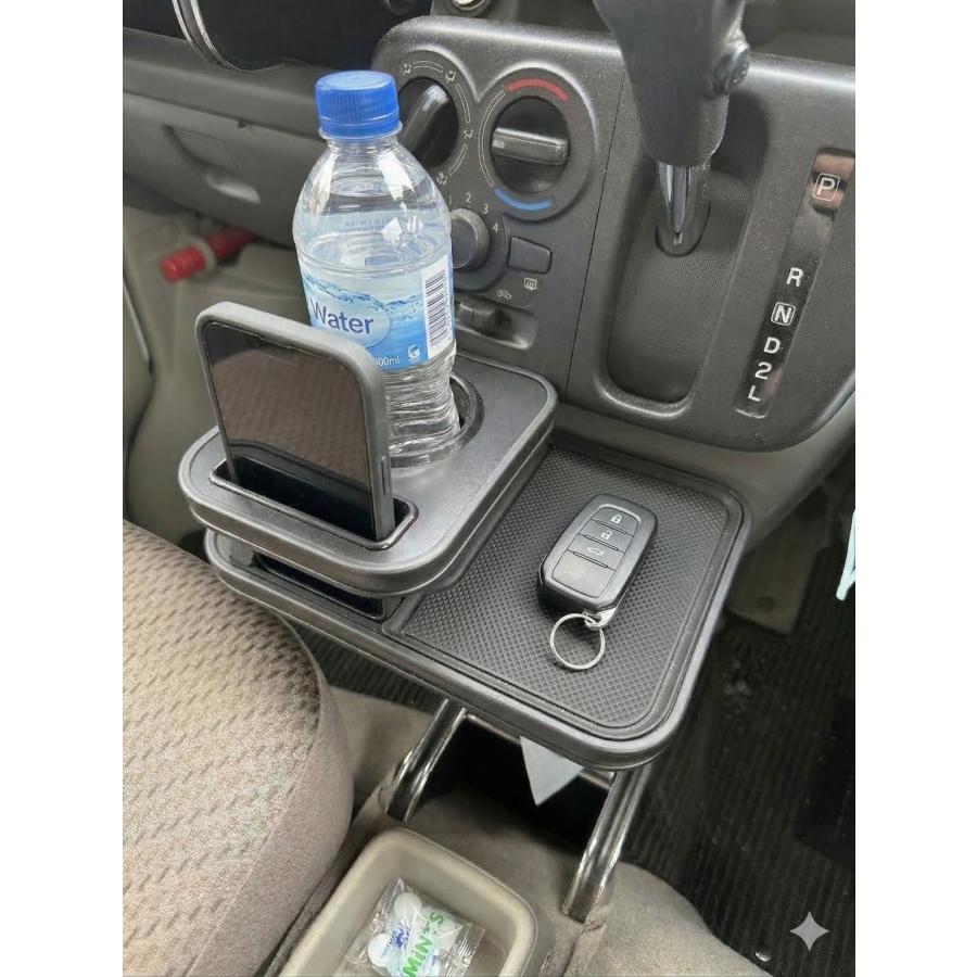 DA17エブリイ(15/2〜)　フロントカップホルダーシフト横　大型スマホ対応型　オールブラック仕様　バン、ワゴン対応 | One Creation | 01