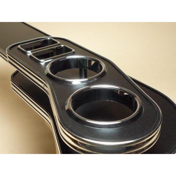 【Treasure hunter】フロントテーブル【ブラックレザー】 One Creation 【限定品】100系ハイエースフロントテーブルLライン