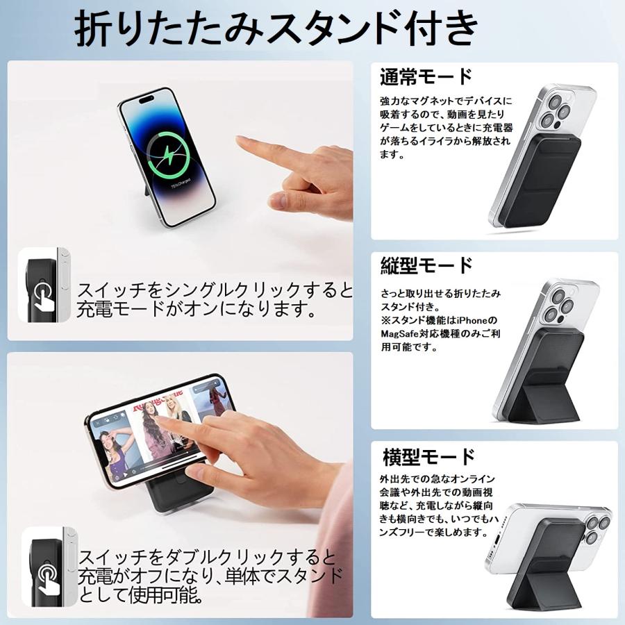 モバイル バッテリー MagSafe対応 10000mAh最大30W急速充電 Amazon | MagSafe対応 モバイルバッテリー 10000mAh 大容量