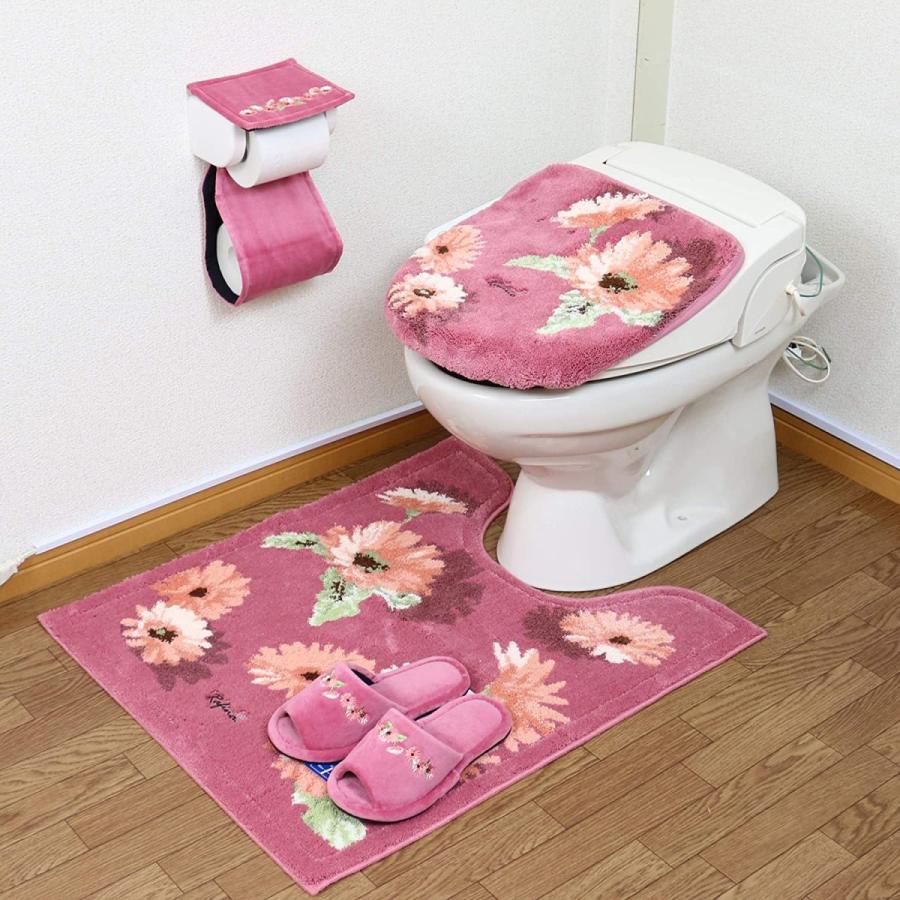 トイレマット セット ５点 セット ロング U型便座用 おしゃれ 抗菌防臭加工 北欧 日本製 高級ブランド かわいい 風水 抗菌 吸水加工 抗菌防臭加工 ラフィ 耳長 防臭 かわいい Onedashヤフー店