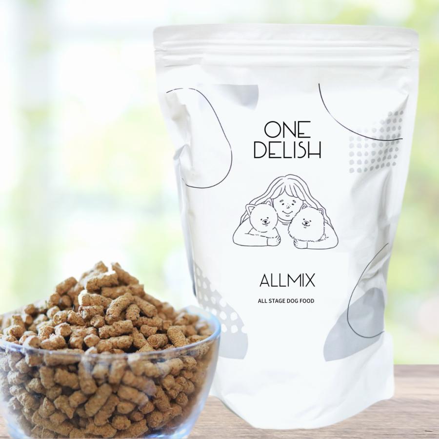 One Allmix ドッグフード 腸活 国産 無添加 ノンオイルコーティング グレインフリー 小粒 小型犬 one001 One