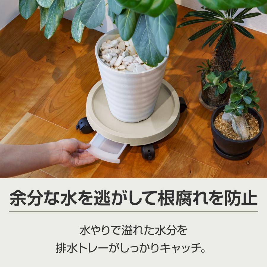 1年保証 受け皿 キャスター付き 鉢受け皿 鉢皿 鉢台 ソーサー 2個